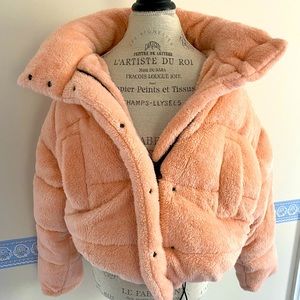 NWOT Urban Outfitters pink puffer coat